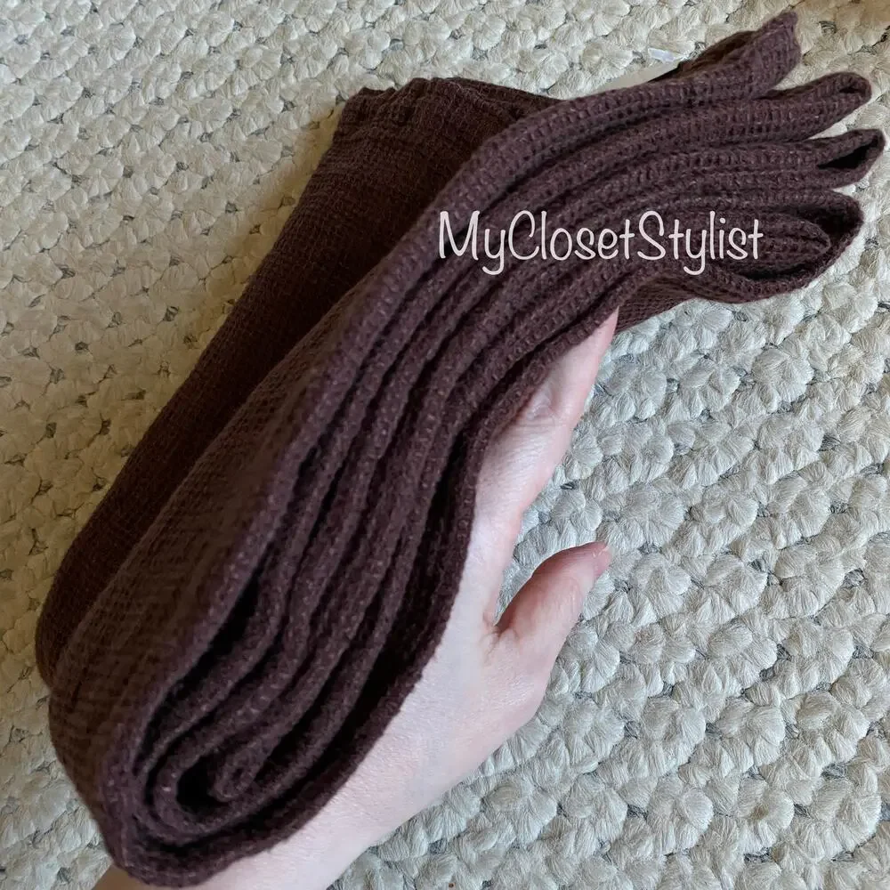 Parachute LINEN Waffle Table Runner Cabernet NWT! New Tags OS 16